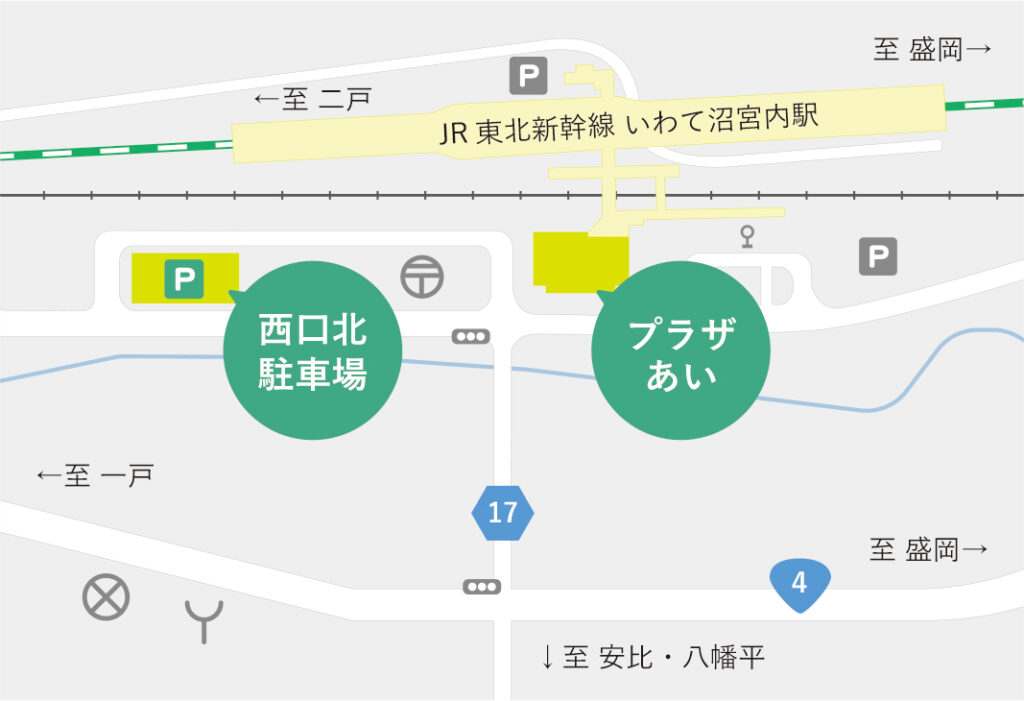 いわて沼宮内駅・周辺マップ
